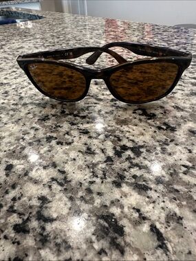 Ray-Ban Women’s Tortoise Frame Sunglasses with Brown Lenses